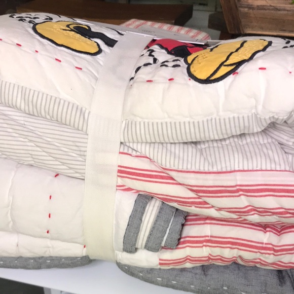 Pottery Barn Kids Disney Mickey Mouse Patchwork Full/Queen Quilt & Shams Set - Picture 9 of 16